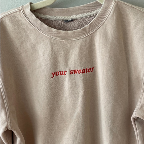 Conan Gray Official Merch Light pink “your sweater” crew neck - Picture 1 of 7